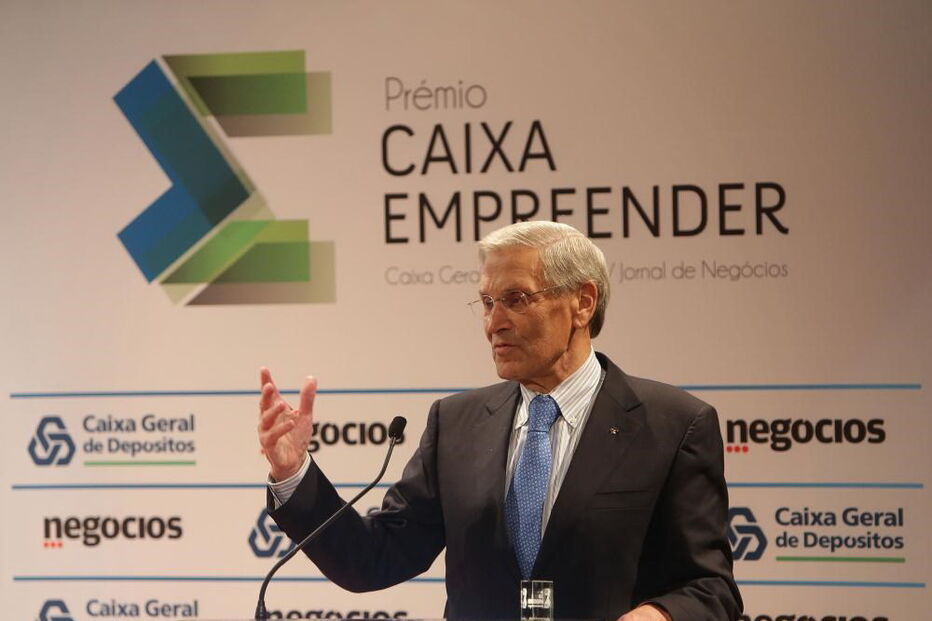 Belmiro de Azevedo em 2014, no Prémio Caixa Empreender