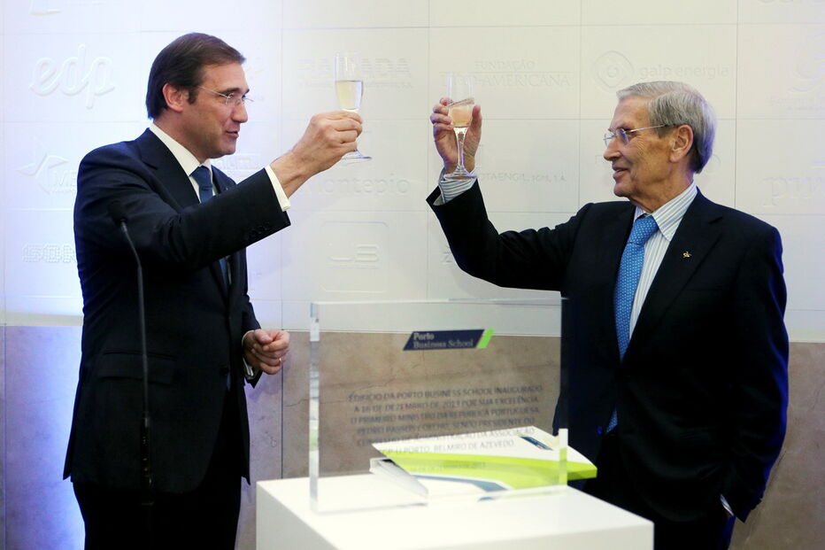 Belmiro de Azevedo com Passos Coelho, em 2013