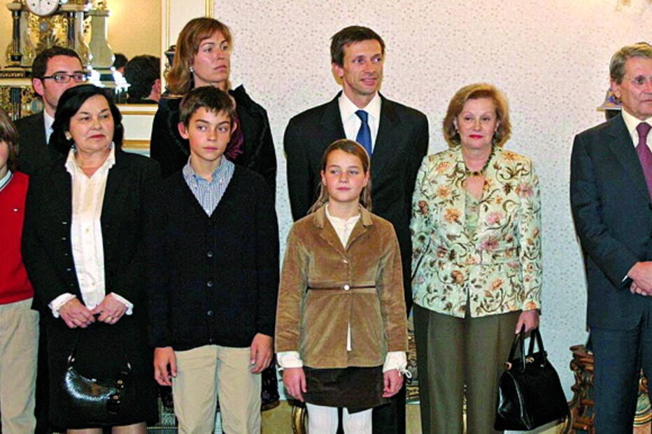 A família em Belém numa homenagem do Presidente Jorge Sampaio 