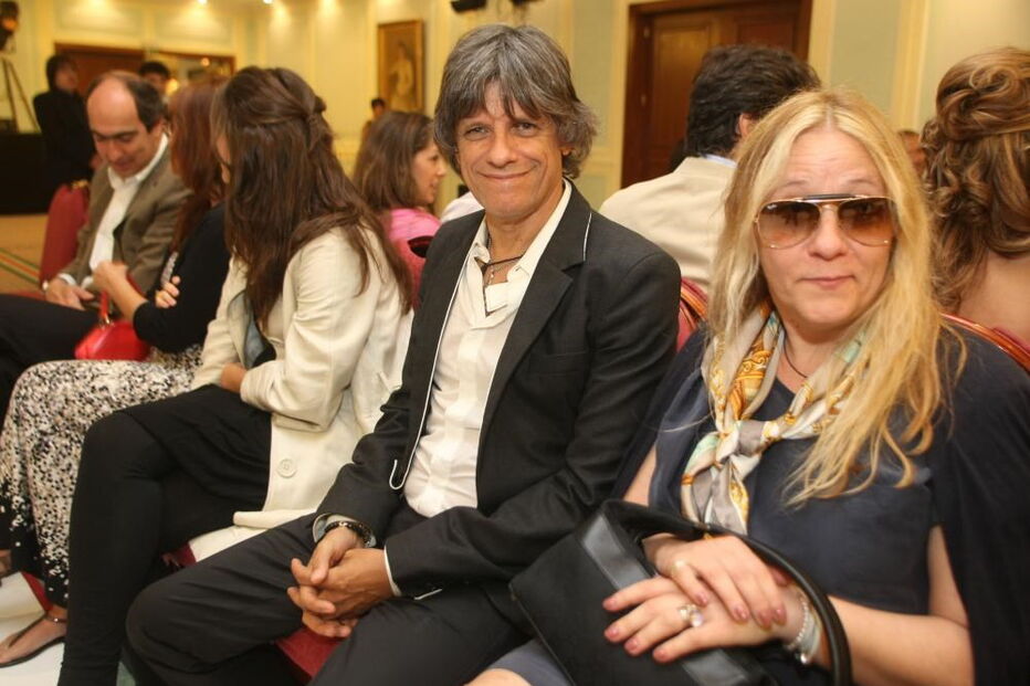 Zé Pedro com a mulher, Cristina Ávides