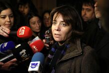 Catarina Martins no velório de Zé Pedro