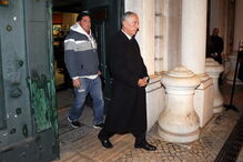 Marcelo Rebelo de Sousa no velório de Zé Pedro