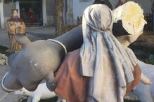 Imagens do presépio vandalizado em Santarém