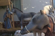 Imagens do presépio vandalizado em Santarém