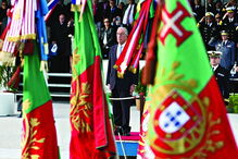 Marcelo presidiu à cerimónia na praça do Comércio 