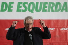 Jerónimo de Sousa no jantar de Natal do PCP, em Braga