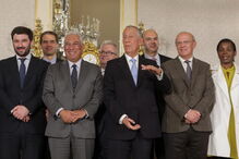 Marcelo Rebelo de Sousa recebeu António Costa na Sala dos Embaixadores do Palácio de Belém