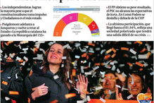 Jornais espanhóis reagem às eleições na Catalunha