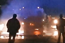 Carro incendeia-se na A13 em Tomar