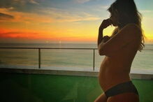 Luciana Abreu durante a gravidez