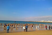 Banho do ano novo de 2017, em ferragudo