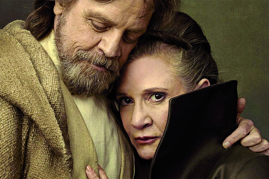 Mark Hamill e Carrie Fisher juntos para uma foto promocional do filme ‘Star Wars: Episódio VIII - Os Últimos Jedi’ 