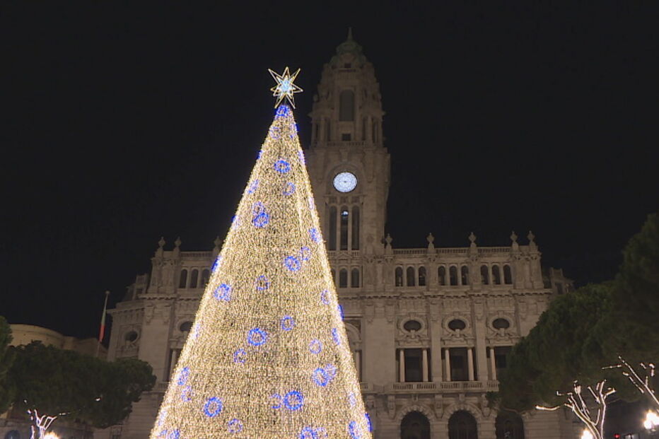 Natal, Porto, luzes, árvore