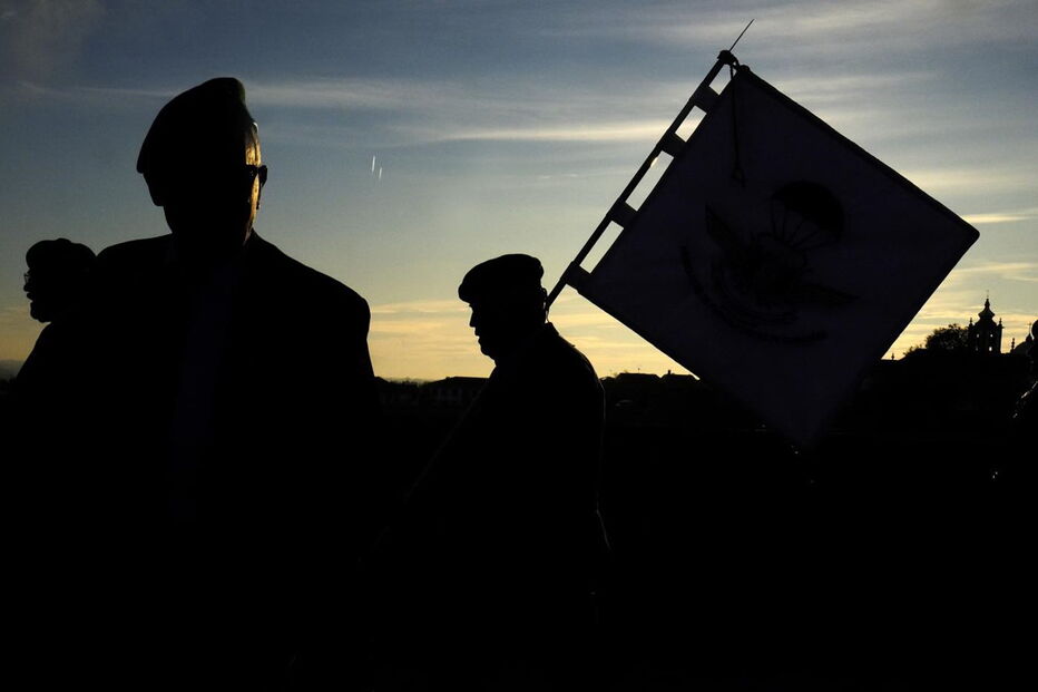Funeral do paraquedista, ontem, em Lobão da Beira, Tondela 