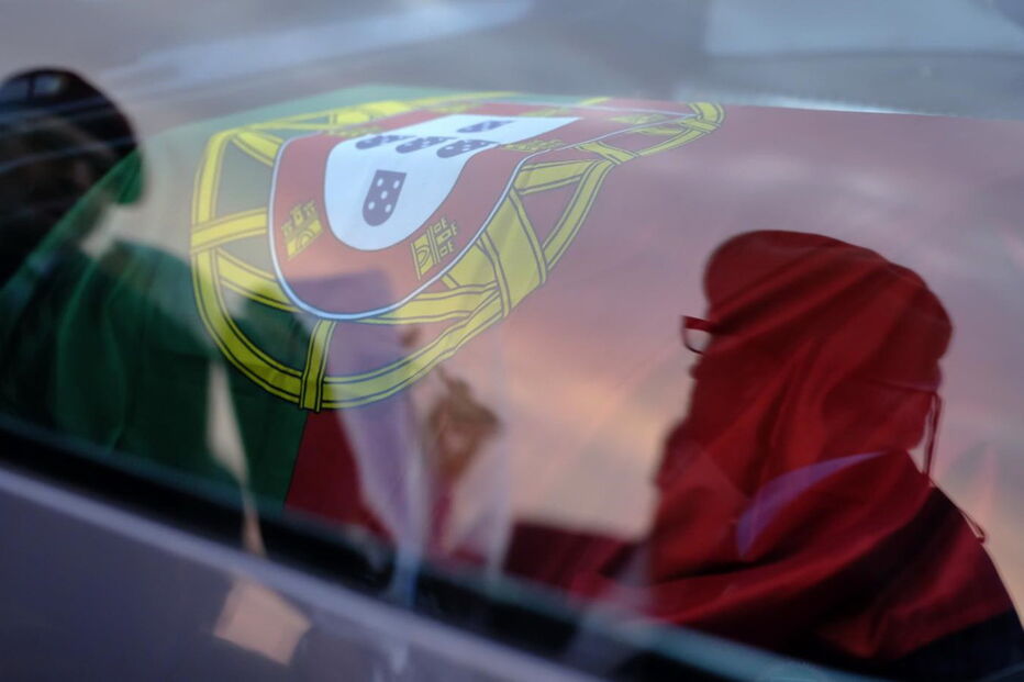 Funeral do paraquedista, ontem, em Lobão da Beira, Tondela 