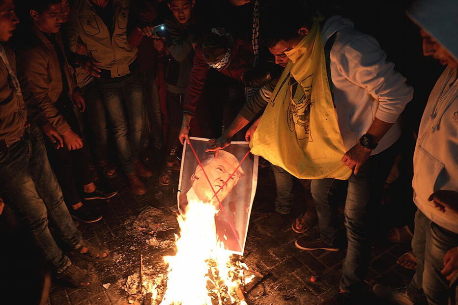 Protestos anti Trump após decisão de reconhecer Jerusalém como capital de Israel