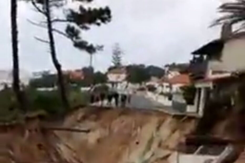 Cratera ameaça habitações na Marinha Grande
