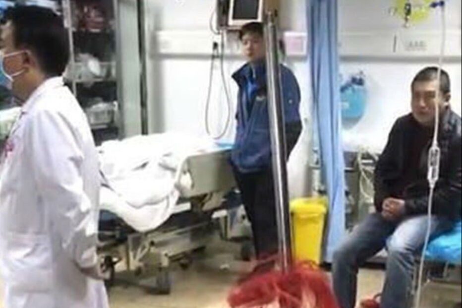 lança, homem, perfurado, China