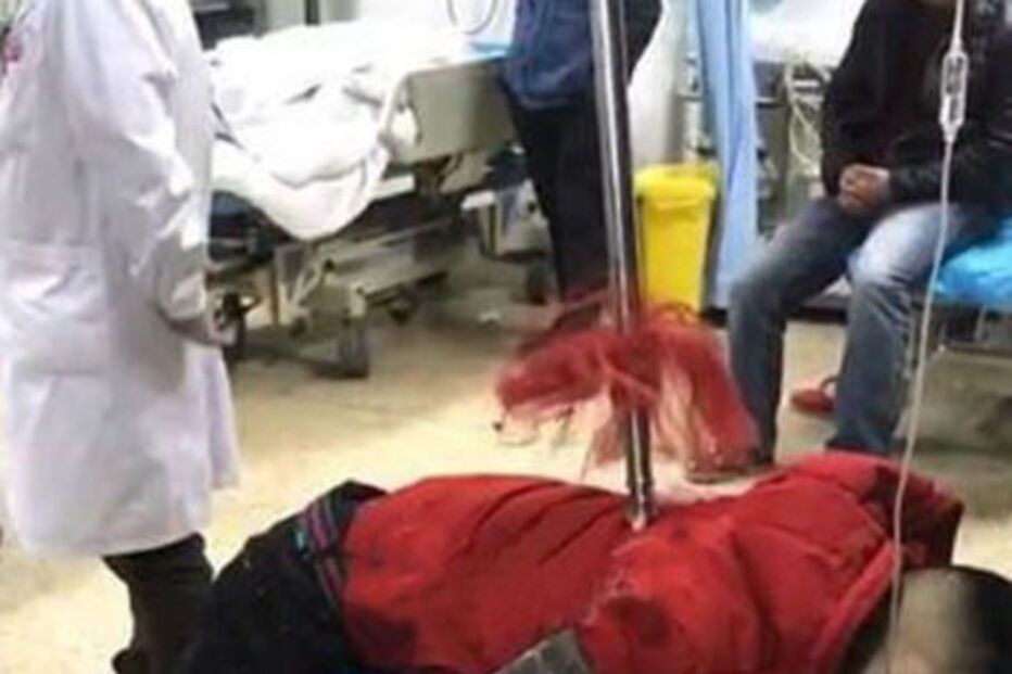 lança, homem, perfurado, China