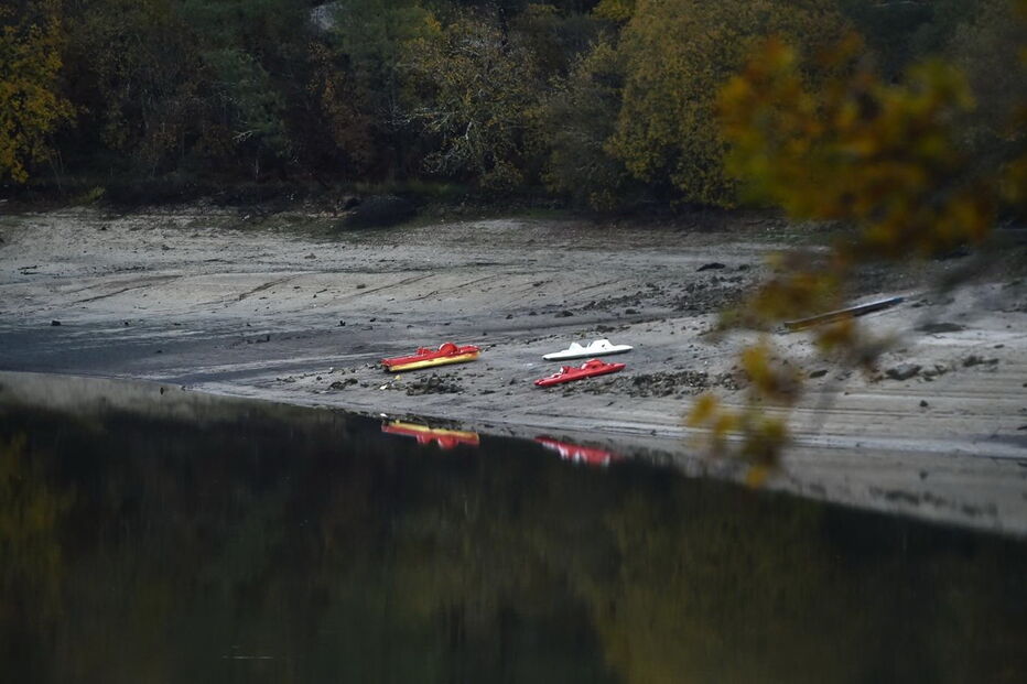 Albufeira da barragem de Fagilde, em dezembro de 2017