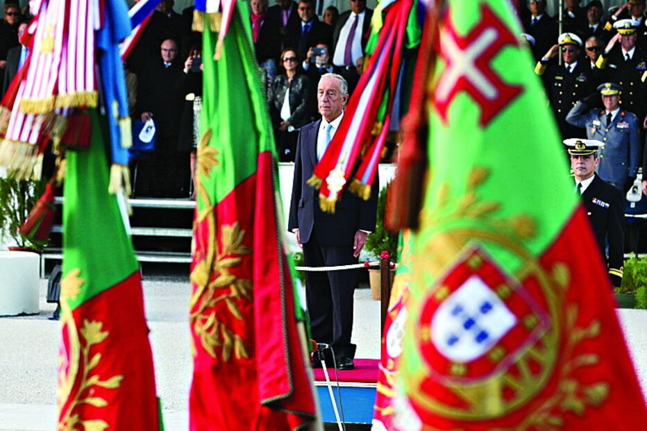 Marcelo presidiu à cerimónia na praça do Comércio 