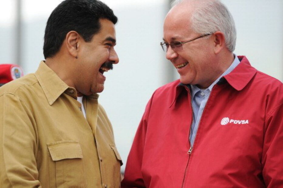 Rafael Ramirez com Nicolas Maduro, nos tempos em que eram aliados