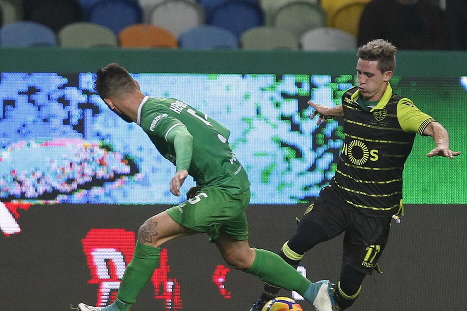 Daniel Podence num jogo do Sporting