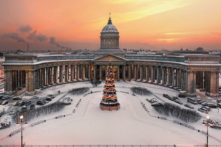A catedral de Nossa Senhora de Kazan, em São Petersburgo