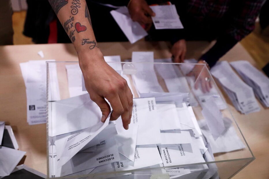 Contagem de votos na Catalunha