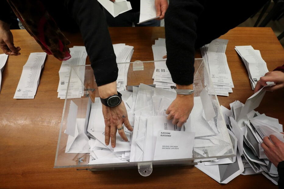 Contagem de votos na Catalunha