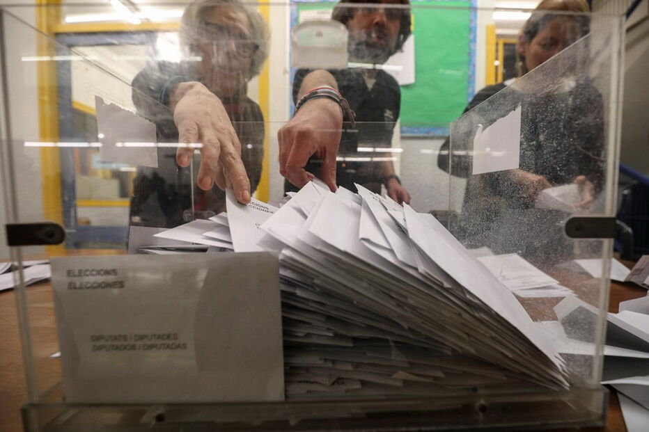 Contagem de votos na Catalunha