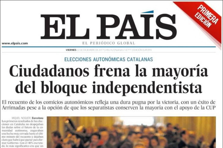 Jornais espanhóis reagem às eleições na Catalunha