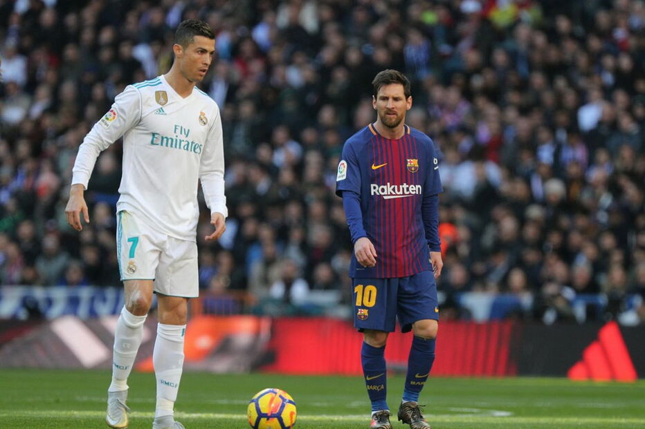 As imagens de Ronaldo e Messi que marcaram o dérbi