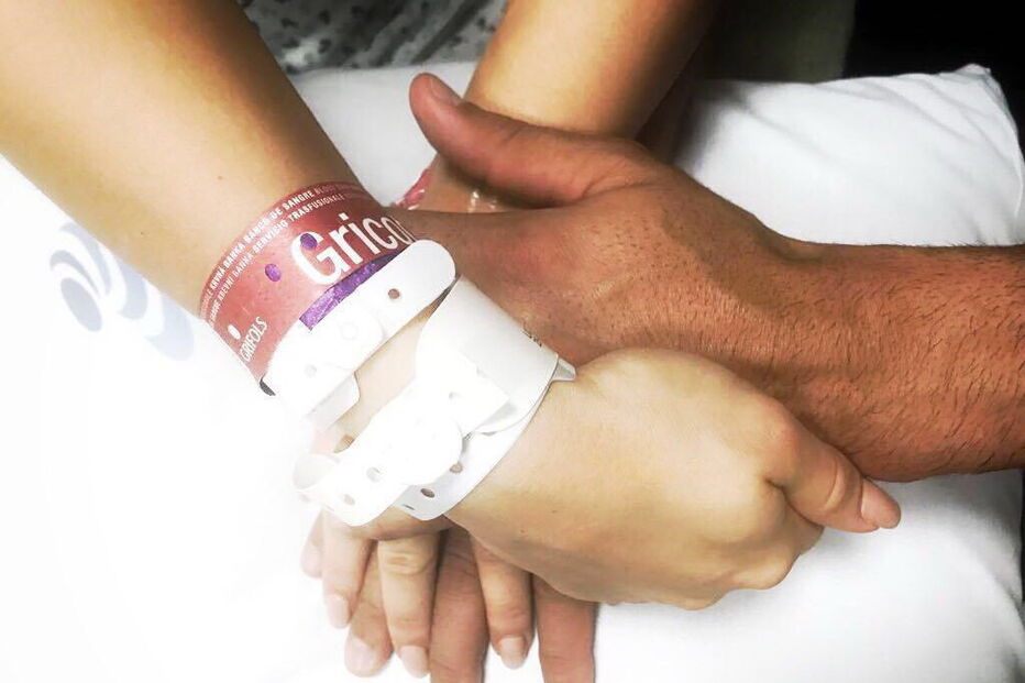 Luciana Abreu no hospital como marido Daniel Souza