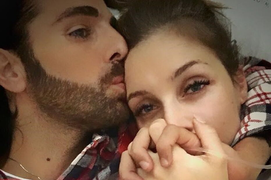 Luciana Abreu no hospital como marido Daniel Souza