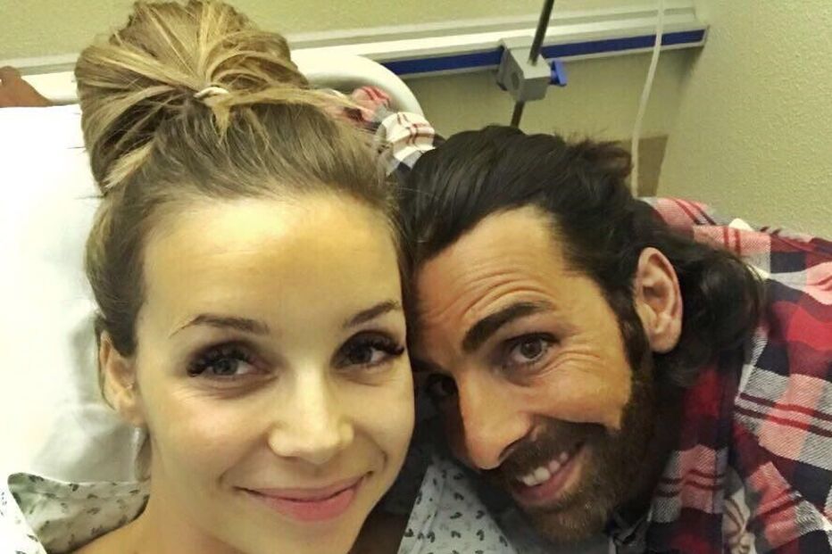 Luciana Abreu no hospital com o marido Daniel Souza