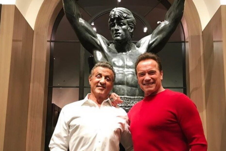 Schwarzenegger e Sylvester Stallone passam Natal juntos 