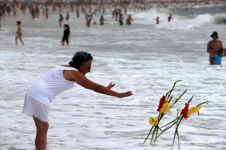A praia de Copacabana, no Rio de Janeiro