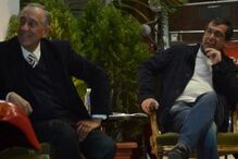 Marcelo Rebelo de Sousa com o padre António Teixeira em 2015, na apresentação de um livro do sacerdote