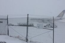 avião, tempestada. nova iorque