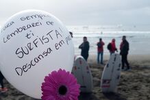 A despedida à surfista Tânia Oliveira