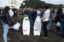A despedida à surfista Tânia Oliveira