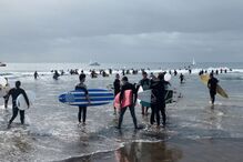 A despedida à surfista Tânia Oliveira