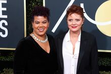 Susan Sarandon com a ativista Rosa Clemente