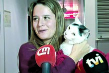 Sandra reencontrou o seu gato   