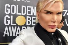 Rodrigo Alves, o 'Ken Humano', foi de branco aos Globos de Ouro