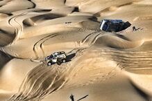 Carlos Sousa atascado nas dunas no Dakar de 2018