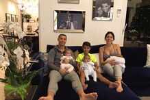 Cristiano Ronaldo com Georgina e os filhos, Cristianinho, Eva, Mateo e Alana Martina