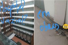 Hospital vazio e com lixo no chão