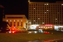 Helicóptero do INEM chega com ferido grave ao hospital de Coimbra